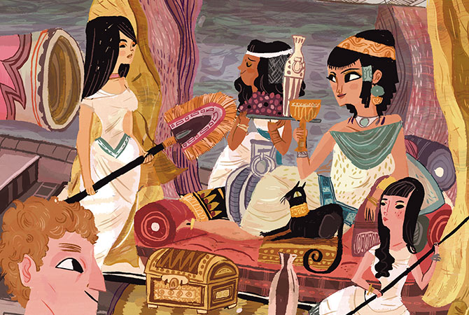 Illustration of Egyptian royalty
