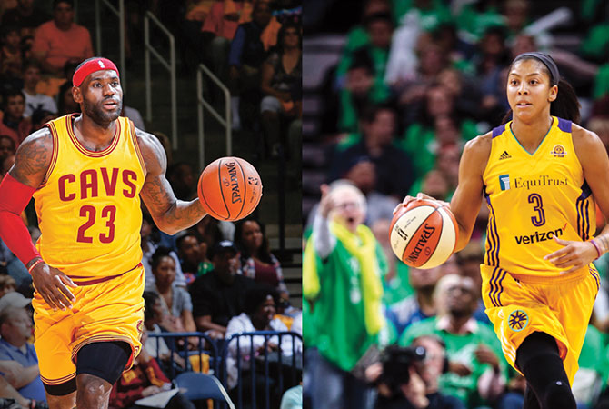 LeBron James and Candace Parker