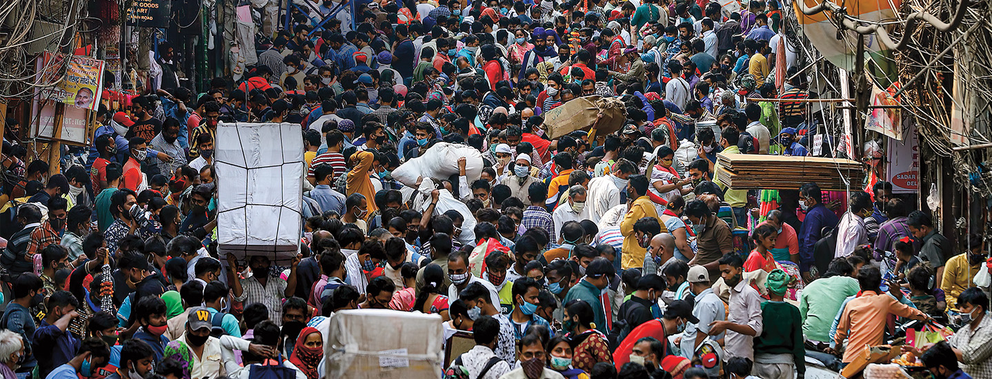 An incredibly crowded street